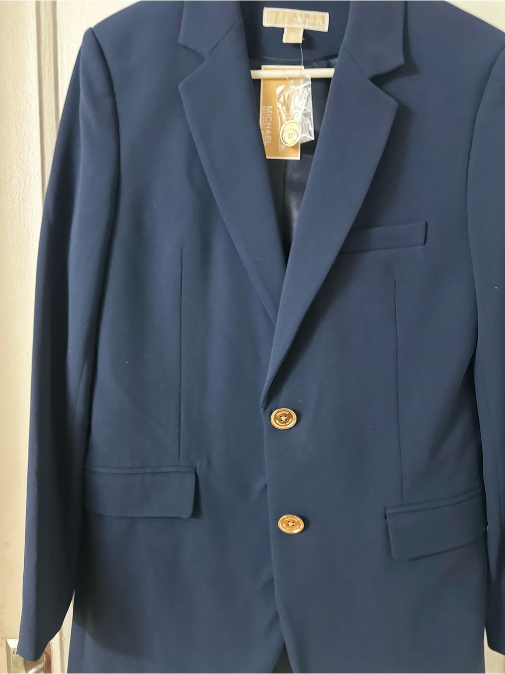 Michael Kors Women’s Deep Navy Two-Button Tailored Blazer - Picture 6 of 10